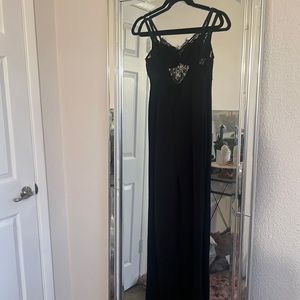 Black lacey top romper turns into solid black pants